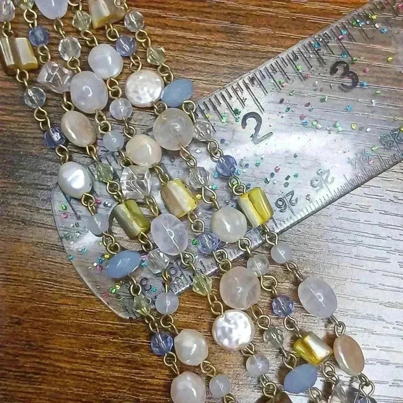 -Cookie lee multi faceted Genuine Shell pastel bracelet gold ✨️ 💛 - Picture 8 of 11